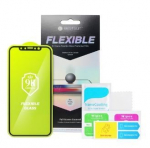 LCD apsauginis stikliukas Bestsuit Flexible Hybrid Glass 5D Huawei P20 Pro pritaikytas dėklui juodas