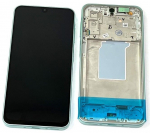 Ekranas Samsung A266 A26 5G su lietimui jautriu stikliuku ir rėmeliu Mint originalus (service pack)