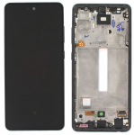 Ekranas Samsung A525/A526 A52 4G/5G 2021 su lietimui jautriu stikliuku ir rėmeliu Awesome Black originalus (service pack)