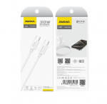 USB kabelis Dudao (L4C) "USB-C (Type-C) to USB-C (Type-C)" (30W) 1.2M
