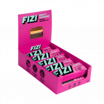 Dėžutė batonėlių su &scaron;okolado glazūra "HAZELNUT + HIMALAYAN SALT", be pridėtinio cukraus | Fizi (10x45 g)