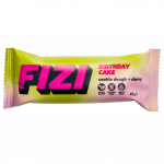 Batonėlis su balto &scaron;okolado glazūra "COOKIE DOUGH + CHERRY", be pridėtinio cukraus | Fizi (45 g)