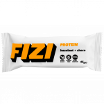 Baltymininis lazdyno rie&scaron;utų batonėlis su &scaron;okolado galūra "HAZELNUT + CHOCO" | Fizi (45 g)