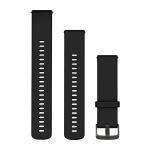Garmin greitai atsegami dirželiai / 22 mm / Juoda su skalūno spalvos sagtimi