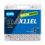 KMC X11EL Waxed / Silver / 118 Links / su MissingLink / Grandinė 11 pavarų