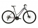 KROSS Evado 4.0 D MY26 / Grey-Pink Glossy / moteri&scaron;kas hibridinis dviratis (28") (M)