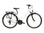 KROSS Trans 1.0 D / White-Grey Gloss / moteri&scaron;kas miesto dviratis (28") MY26 (L)
