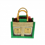 Two Jar Jute Gift Bag - Green
