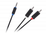 Jack kabelis 3.5-2RCA 1.8 m Cabletech standartas