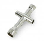 Universalus &scaron;e&scaron;iakampis kryžminis raktas 3D spausdintuvo antgaliams