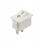 Klavi&scaron;inis jungiklis su fiksatoriumi KCD11 - baltas - 15x10mm - ON/OFF jungiklis 230V - 2 kontaktų