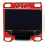 OLED ekranas, mėlyna grafika, 0.96&rdquo; 128x64px I2C - raudonas