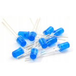 LED 5mm mėlynas difuzinis 20mA - 10 vnt