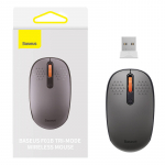 Belaidė pelė Baseus F01B Tri-mode 2.4G BT 5.0 1600 DPI (matinio pilka)