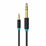 Vention BABBG 3.5 mm TRS ki&scaron;tukinis iki 6.35 mm ki&scaron;tukinis garso kabelis 1.5 m juodas