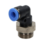 Kampinė pneumatinė ki&scaron;tukinė jungtis žarnai, fi 6 mm, G 3/8 M, plastikinė