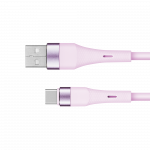 USB &ndash; C tipo USB kabelis 1 m silikoninis rožinis Kruger&Matz Basic