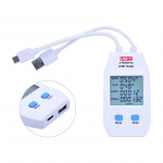 USB-A, USB-C testeris, QC1.0/ 2.0/ 3.0/ 4.0 (C tipas) ir QC1.0/ 2.0/ 3.0 (A tipas) protokolai, 0~99999mAh; 0~1000Wh; 1~480?, 4~24VDC, UNI-T