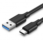 Kabelis USB A ki&scaron;tukas - USB C ki&scaron;tukas 1m USB3.2 Gen1 5Gbps 5V 3A juodas US184 UGREEN
