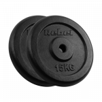 Ketaus svarelių rinkinys 2x15kg, skylė 31mm, klasikinė plok&scaron;telė, REBEL ACTIVE
