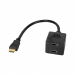 Adapteris HDMI ki&scaron;tukas &ndash; 2x HDMI lizdas 20 cm