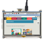 Waveshare Varžinis Lietimui Jautrus ekranas  Raspberry Pi 3/2/B+ Mikrokompiuteriui -  LCD TFT 5" 800x480px HDMI + GPIO + Dėžutė