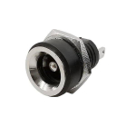 DC 022B 1.3/3.5mm maitinimo lizdas - prisukamas - lizdas 3.5x1.3 - 2 kontaktų