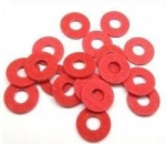 Izoliacinė poveržlė M4x8x1mm - Preso lenta - raudona - 10 vnt