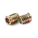 Dvigubo sriegio medinė jungtis M6x20mm - 10 vnt - Baldų skirtukas - Varžtas - Veržlė