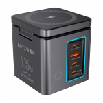 Blitzwolf BW-i113 GaN, USB-A, 3xUSB-C, 105W tinklo įkroviklis