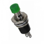 PBS-110 momentinis mygtukas - žalias - 250V-1A/125V-3A - 7mm - apvalus