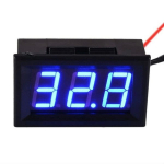 Elektroninis termometras - 12V -50&deg;C iki 110&deg;C - vandeniui atsparus jutiklis - mėlynas LED