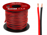 Garsiakalbio kabelis 2x0.75mm juodas-raudonas 25m