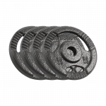 Ketaus svarelių rinkinys 4x2.5kg, skylė 31mm, plok&scaron;tė su rankenomis, REBEL ACTIVE