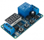 Programuojamas 1 kanalo laiko relės modulis 12V su LED indikatoriumi