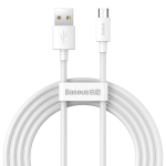 Baseus Simple Wisdom Data kabelių rinkinys USB Micro 2.1a (2vnt) 1.5m - Baltas