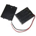4xAAA 1.5V baterijų laikiklis su dangteliu ir jungikliu