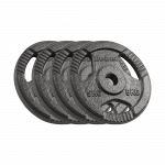 Ketaus svarelių rinkinys 4x5kg, skylė 31mm, plok&scaron;tė su rankenomis, REBEL ACTIVE