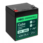 Greencell AGM VRLA 12 V 5 Ah nereikalaujanti priežiūros baterija kasos aparatams, žaislams, fotoaparatams (91 x 70 x 102 mm)
