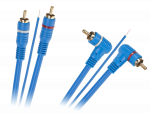 Kabelis 2 x RCA - 2 x RCA + laidas 5 m kampinis - tiesus