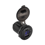 Automobilinis įkroviklis USB - USB C su Quick Charge Power Delivery ir įtampos matuokliu 48W