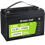 Green Cell CUBE LiFePO4 125Ah 12.8V 1600Wh ličio geležies fosfato baterija, skirta kemperiui, saulės energijai, neprijungtai sistemai, valčiai