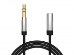 Prailginimo laidas JACK 3.5 mm 1 m tiesus METAL