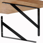 Lentynos atrama 200x120mm - juoda - metalinė Atrama - Rankena