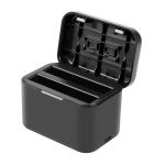 Įkrovimo dėklas akumuliatoriams ir atminties kortelėms PULUZ skirtas Insta360 X4 (juodas)