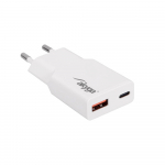 USB C tipo ir USB A tipo maitinimo adapteris - 5-20V/1.5-3A 30W - Akyga AK-CH-27