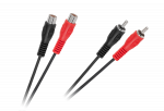 Kabelis 2 x RCA ki&scaron;tukas - 2 x RCA lizdas 3 m