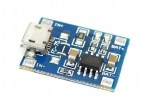 microUSB Li-Pol Ličio baterijų įkrovimo modulis TP4056 1S 1A