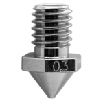 Micro Swiss žalvarinis, dengtas, nusidėvėjimui atsparus antgalis, skirtas Flashforge Creator Pro 3 - 0.30mm
