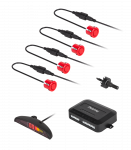 Peiying automobilių parkavimo jutikliai su ekranu (galinis) - raudonas